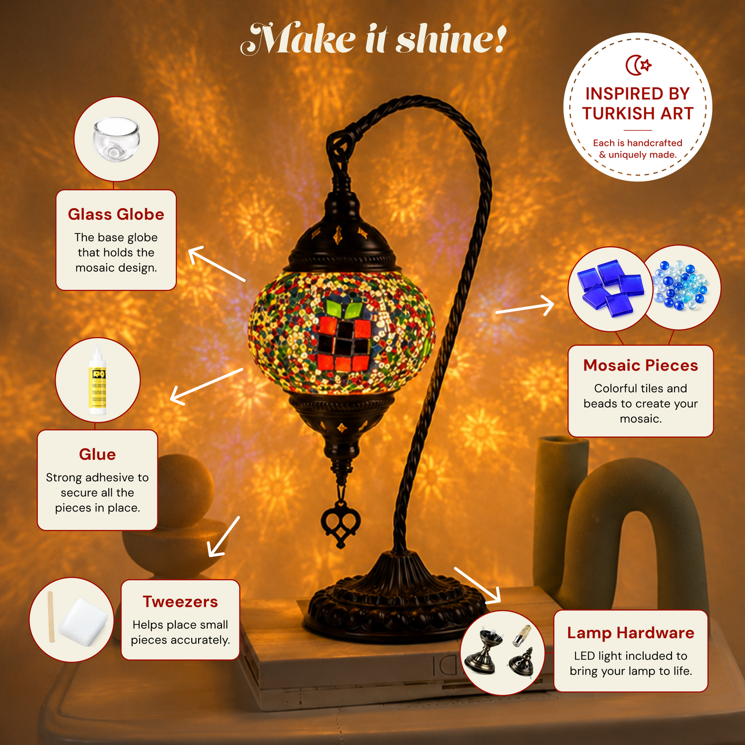 Small Swan Lamp Christmas Collection DIY Kit