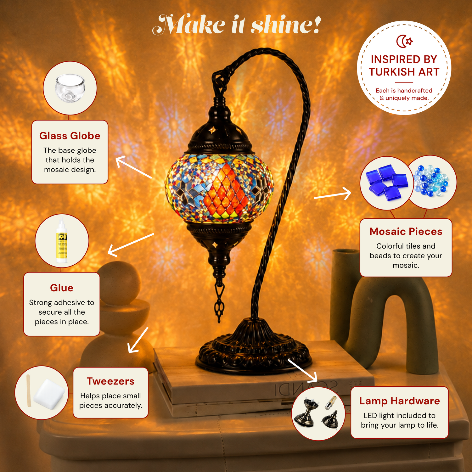 Small Swan Lamp Christmas Collection DIY Kit